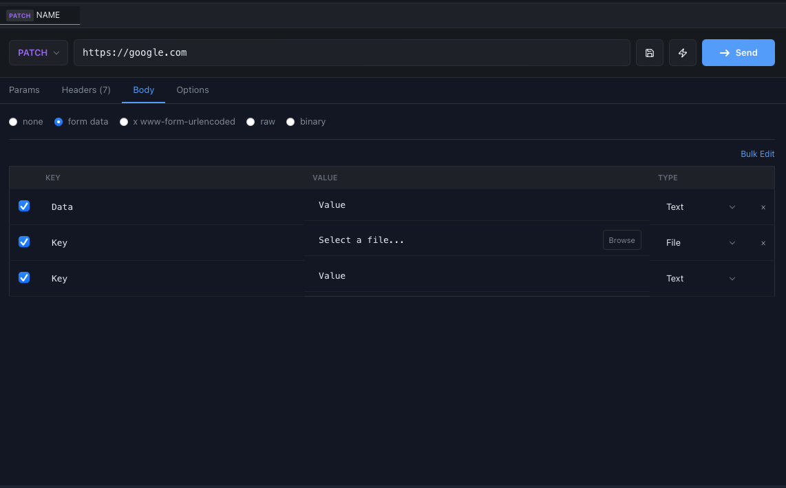 HttpFuzzer Reqesting Screenshot